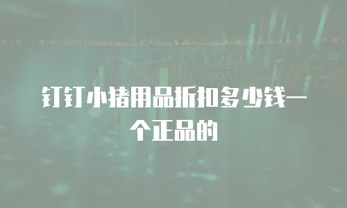 钉钉小猪用品折扣多少钱一个正品的