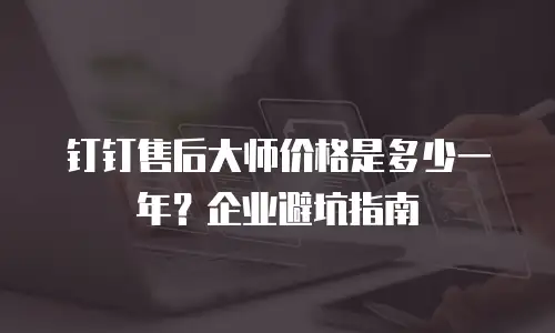 钉钉售后大师价格是多少一年？企业避坑指南