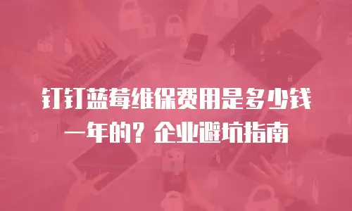 钉钉蓝莓维保费用是多少钱一年的？企业避坑指南
