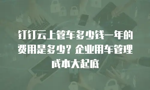 钉钉云上管车多少钱一年的费用是多少？企业用车管理成本大起底