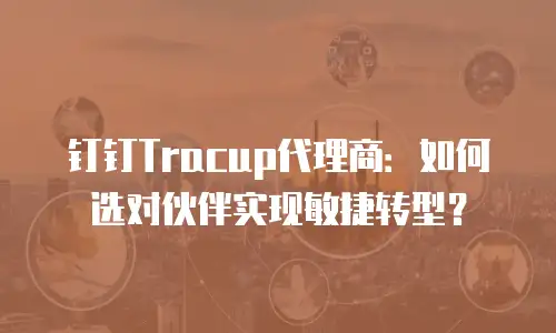钉钉Tracup代理商：如何选对伙伴实现敏捷转型？