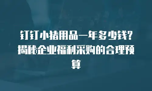 钉钉小猪用品一年多少钱？揭秘企业福利采购的合理预算