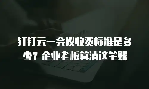 钉钉云一会议收费标准是多少？企业老板算清这笔账