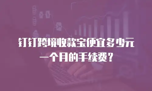 钉钉跨境收款宝便宜多少元一个月的手续费？