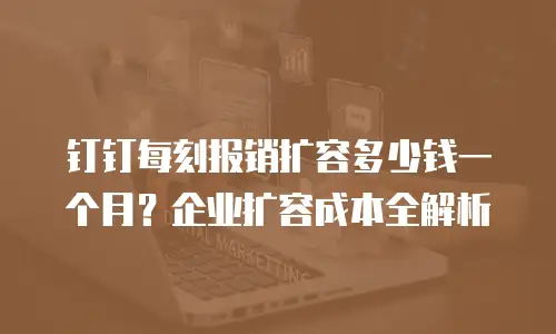 钉钉每刻报销扩容多少钱一个月？企业扩容成本全解析