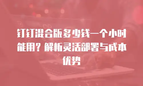 钉钉混合版多少钱一个小时能用？解析灵活部署与成本优势
