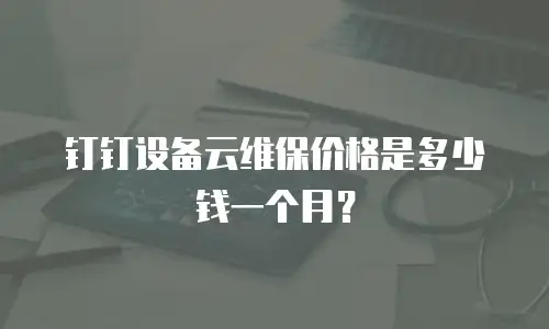 钉钉设备云维保价格是多少钱一个月？