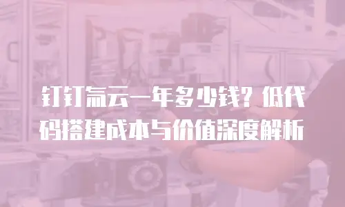 钉钉氚云一年多少钱？低代码搭建成本与价值深度解析