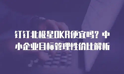 钉钉北极星OKR便宜吗？中小企业目标管理性价比解析