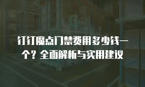 钉钉魔点门禁费用多少钱一个？全面解析与实用建议