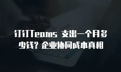 钉钉Teams 支出一个月多少钱？企业协同成本真相
