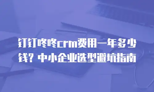 钉钉咚咚crm费用一年多少钱？中小企业选型避坑指南