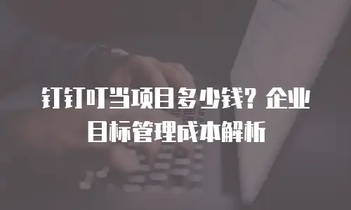 钉钉叮当项目多少钱？企业目标管理成本解析