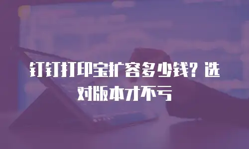 钉钉打印宝扩容多少钱？选对版本才不亏