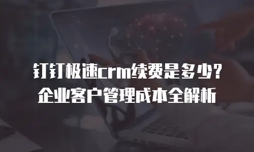 钉钉极速crm续费是多少？企业客户管理成本全解析