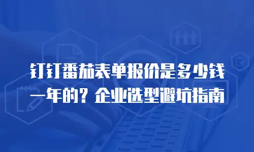 钉钉番茄表单报价是多少钱一年的？企业选型避坑指南