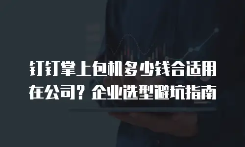 钉钉掌上包机多少钱合适用在公司？企业选型避坑指南