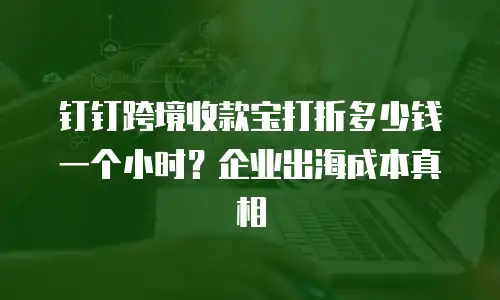 钉钉跨境收款宝打折多少钱一个小时？企业出海成本真相
