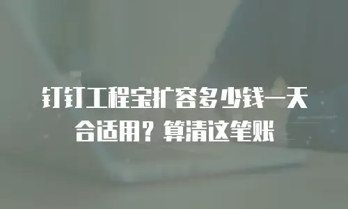 钉钉工程宝扩容多少钱一天合适用？算清这笔账