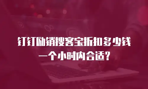 钉钉励销搜客宝折扣多少钱一个小时内合适？