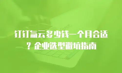 钉钉氚云多少钱一个月合适？企业选型避坑指南