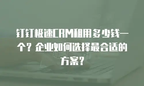 钉钉极速CRM租用多少钱一个？企业如何选择最合适的方案？
