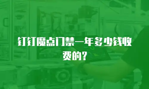 钉钉魔点门禁一年多少钱收费的？