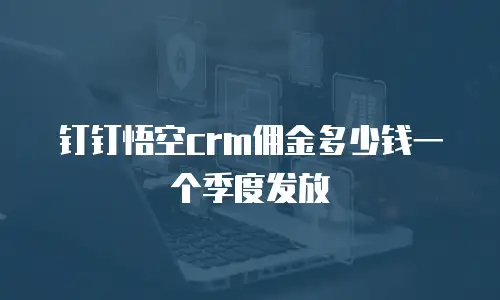 钉钉悟空crm佣金多少钱一个季度发放
