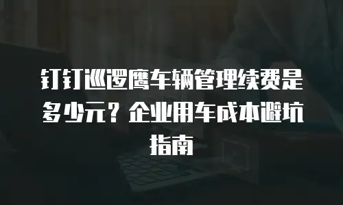 钉钉巡逻鹰车辆管理续费是多少元？企业用车成本避坑指南