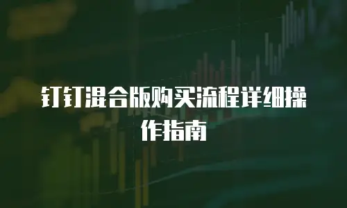钉钉混合版购买流程详细操作指南