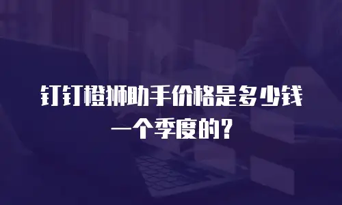 钉钉橙狮助手价格是多少钱一个季度的？
