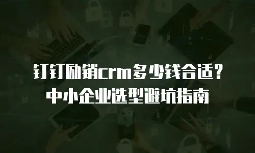 钉钉励销crm多少钱合适？中小企业选型避坑指南
