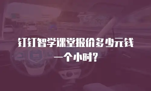 钉钉智学课堂报价多少元钱一个小时？