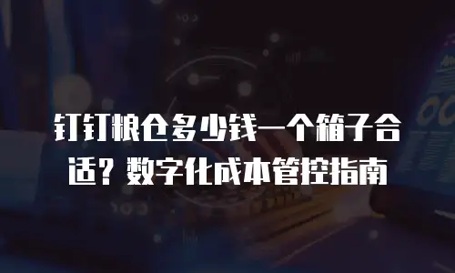 钉钉粮仓多少钱一个箱子合适？数字化成本管控指南