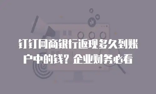 钉钉网商银行返现多久到账户中的钱？企业财务必看