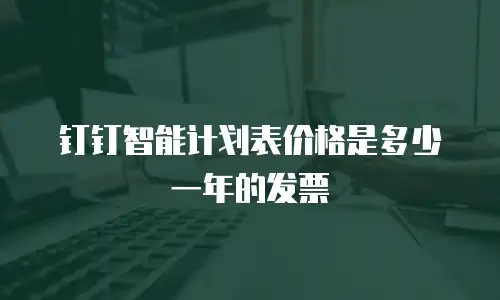 钉钉智能计划表价格是多少一年的发票