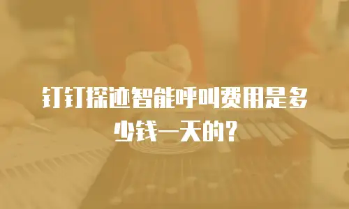 钉钉探迹智能呼叫费用是多少钱一天的？