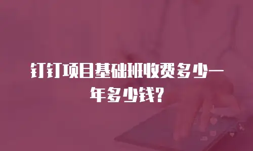 钉钉项目基础班收费多少一年多少钱？