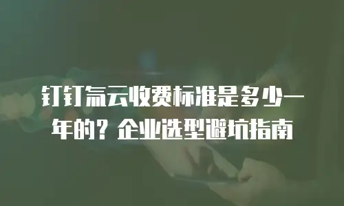 钉钉氚云收费标准是多少一年的？企业选型避坑指南
