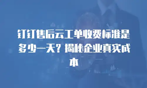 钉钉售后云工单收费标准是多少一天？揭秘企业真实成本