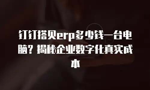 钉钉搭贝erp多少钱一台电脑？揭秘企业数字化真实成本