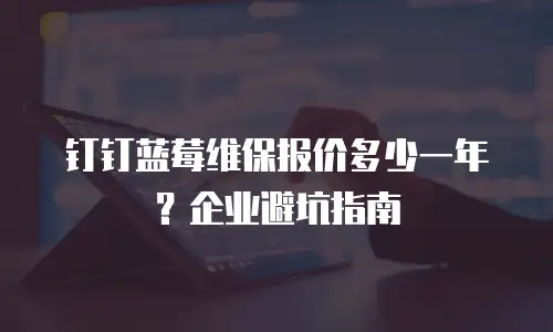 钉钉蓝莓维保报价多少一年？企业避坑指南