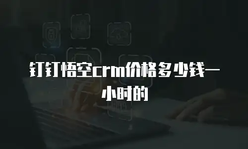 钉钉悟空crm价格多少钱一小时的