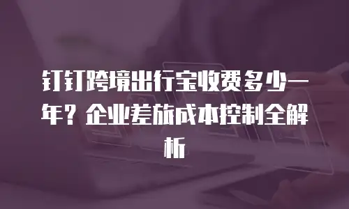 钉钉跨境出行宝收费多少一年？企业差旅成本控制全解析