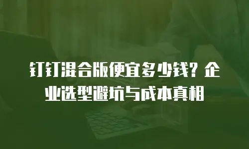 钉钉混合版便宜多少钱？企业选型避坑与成本真相