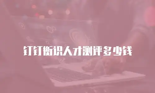 钉钉衡识人才测评多少钱