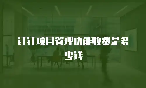 钉钉项目管理功能收费是多少钱