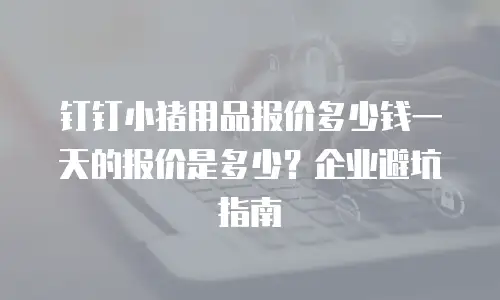钉钉小猪用品报价多少钱一天的报价是多少？企业避坑指南