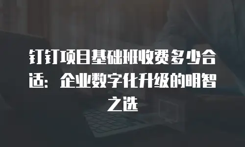 钉钉项目基础班收费多少合适：企业数字化升级的明智之选