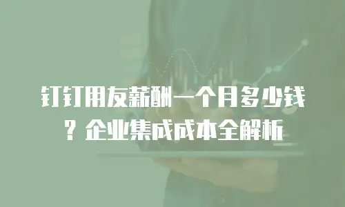 钉钉用友薪酬一个月多少钱？企业集成成本全解析